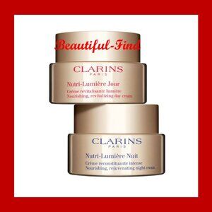 CLARINS Nutri-Lumière 24/7 Duo NUIT & JOUR CREAM SET NIB $350